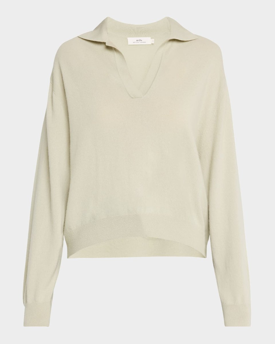 Oxford Long-Sleeve Cashmere Pullover
